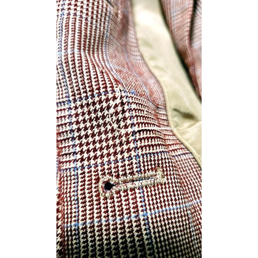 Giorgio Armani Classico Vintage Wool Plaid Blazer Men's Made in Italy